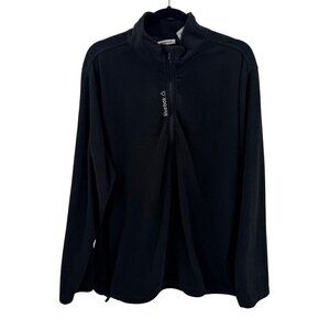 Reebok Mens Black 1/4 Zip Lightweight Fleece Pullover XL